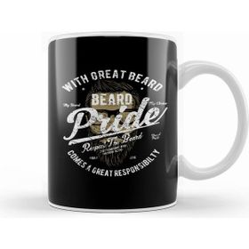 Humuts Fun Cool Vintage Beard Pride Inspirational Beyaz Porselen Kupa Bardak