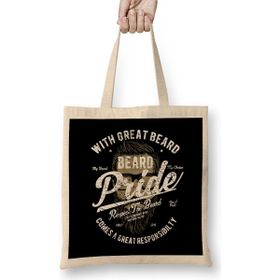 Humuts Fun Cool Vintage Beard Pride Inspirational Bez Çanta
