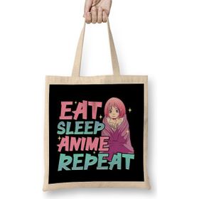 Humuts Funny Anime Obsessed Girl Eat Sleep Anime Repeat Bez Çanta