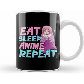 Humuts Funny Anime Obsessed Girl Eat Sleep Anime Repeat Kupa Bardak