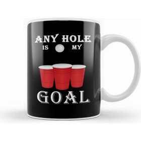 Humuts Funny Any Hole Is My Goal Frat Beer Pong Beirut Kupa Bardak