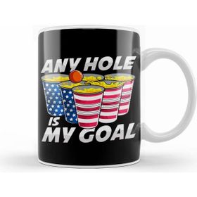 Humuts Funny Any Hole Is My Goal Frat Beer Pong Beirut Kupa Bardak