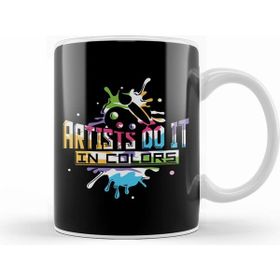 Humuts Funny Artist Do It In Color Abstract Art Pun Beyaz Porselen Kupa Bardak