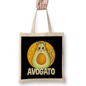 Humuts Funny Avogato Avocado Cat Cute Kitty Avo Gato Pun Bez Çanta