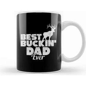 Humuts Funny Best Buckin Dad Ever Hunting Deer Buck Hunter Beyaz Kupa