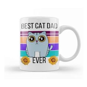 Humuts Funny Best Cat Dad Dad Fathers Day Gift 2021 Kupa Bardak