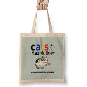 Humuts Funny Cat Lover Gifts for Women Men Kids Bez Çanta
