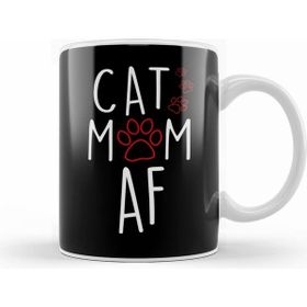 Humuts Funny Cat Mom Af Crazy Cat Lady Meme Beyaz Kupa