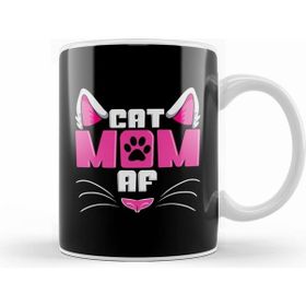 Humuts Funny Cat Mom Af Crazy Cat Lady Meme Beyaz Kupa
