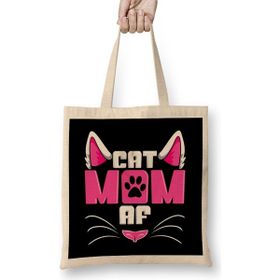 Humuts Funny Cat Mom Af Crazy Cat Lady Meme Bez Çanta