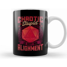 Humuts Funny Chaotic Stupid is not an Alignment Rpg Pun Beyaz Kupa