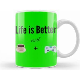 Humuts Funny Coffee and Gımıng Cat Drinks Lover Gift Quote Beyaz Kupa