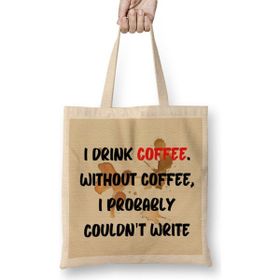 Humuts Funny Coffee Drinks Art Lover Gift Quote Bez Çanta