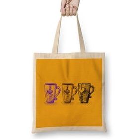 Humuts Funny Coffee Drinks Art Lover Gift Quote - Vintage Retro Bez Kadın Günlük Çanta