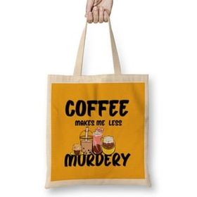 Humuts Funny coffee drinKs Art lover Gift Quote - Vintage Retro Rainbow Style Bez Kadın Günlük Çanta