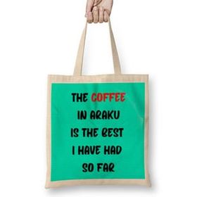 Humuts Funny coffee drinKs Art lover Gift Quote - Vintage Retro Rainbow Style Bez Kadın Günlük Çanta