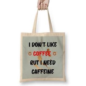 Humuts Funny coffee drinKs Art lover Gift Quote - Vintage Retro Rainbow Style Bez Kadın Günlük Çanta