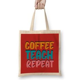 Humuts Funny coffee drinKs Art lover Gift Quote - Vintage Retro Rainbow Style Bez Kadın Günlük Çanta