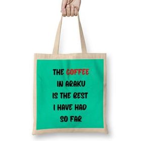 Humuts Funny coffee drinKs Art lover Gift Quote - Vintage Retro Rainbow Style Bez Kadın Günlük Çanta