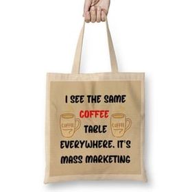 Humuts Funny coffee drinKs Art lover Gift Quote - Vintage Retro Rainbow Style Bez Kadın Günlük Çanta