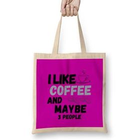 Humuts Funny Coffee Drinks Lover Gift Quote - Vintage Retro Rainbow Style Bez Kadın Günlük Çanta