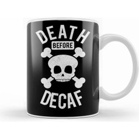 Humuts Funny Death Before Decaf Beyaz Kupa