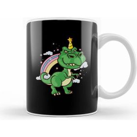 Humuts Funny Dinosaur Unicorn Beyaz Kupa