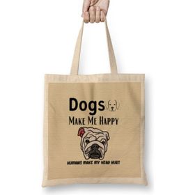 Humuts Funny Dog Lover Gift for Women Men Bez Çanta