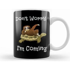 Humuts Funny Don T Worry I M Coming Sloth Turtle Beyaz Kupa