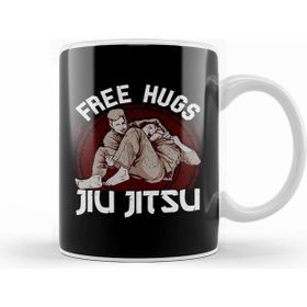 Humuts Funny Free Hugs Jiu Jitsu Pun Bjj Martial Arts Beyaz Kupa