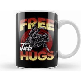Humuts Funny Free Judo Hugs Mma Pun Beyaz Kupa
