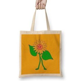 Humuts Funny Gift Smile Of a Rose Artwork Uzun Saplı Bez Çanta