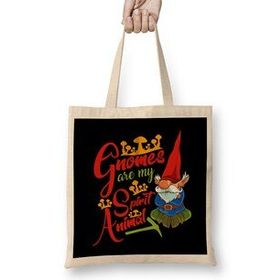 Humuts Funny Gnomes Are My Spirit Animal Cute Gnome Fans Uzun Saplı Bez Çanta