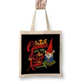 Humuts Funny Gnomes Are My Spirit Animal Cute Gnome Fans Uzun Saplı Bez Çanta