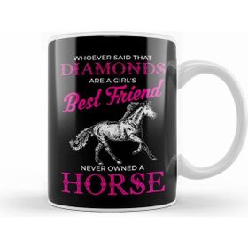 Humuts Funny Horses are a Girl S Best Friend not Diamonds Beyaz Kupa