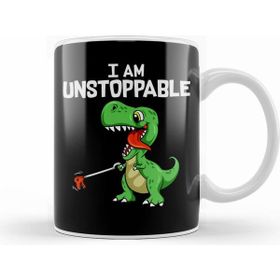 Humuts Funny I am Unstoppable T Rex Dinosaur Grabber Pun Beyaz Kupa