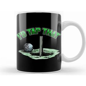 Humuts Funny I D Tap That Golfing Putting Cute Golfer Pun Beyaz Kupa