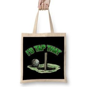 Humuts Funny I D Tap That Golfing Putting Cute Golfer Pun Bez Çanta