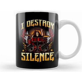 Humuts Funny I Destroy Silence Drummer Awesome Drumming Beyaz Kupa