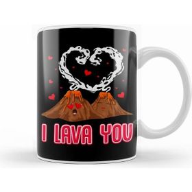 Humuts Funny I Lava You Volcano Valentine S Day Pun Beyaz Kupa