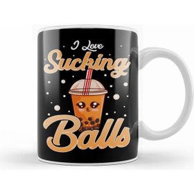 Humuts Funny I Love Sucking Balls Boba Tea Pun Gag Gift Beyaz Kupa