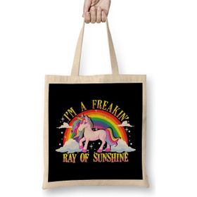 Humuts Funny I M A Freakin Ray Of Sunshine Unicorn Bez Çanta