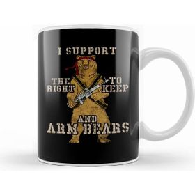 Humuts Funny I Support The Right To Arm Bears Pun Kupa Bardak