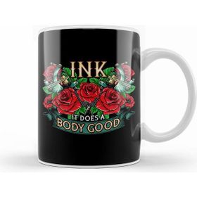 Humuts Funny Ink It Does a Body Good Tattoo Artist Pun Beyaz Kupa