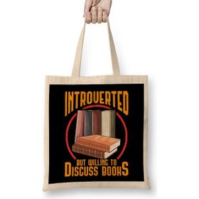 Humuts Funny Introverted But Willing To Discuss Books Bez Kadın Günlük Çanta
