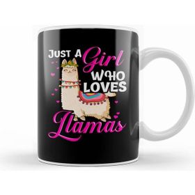 Humuts Funny Just a Girl Who Loves Llamas Cute Lama Beyaz Kupa