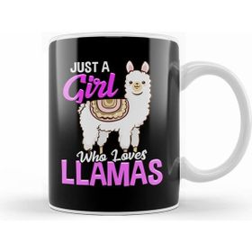 Humuts Funny Just a Girl Who Loves Llamas Cute Lama Beyaz Kupa