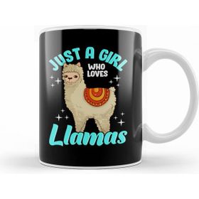 Humuts Funny Just a Girl Who Loves Llamas Cute Llama Beyaz Kupa