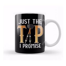 Humuts Funny Just the Tip I Promise Darts Pun Dart Player Kupa