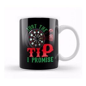 Humuts Funny Just the Tip I Promise Darts Pun Dart Player Kupa